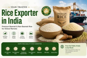 Premium Indian rice for export packed for global buyers by a trusted rice exporter in India