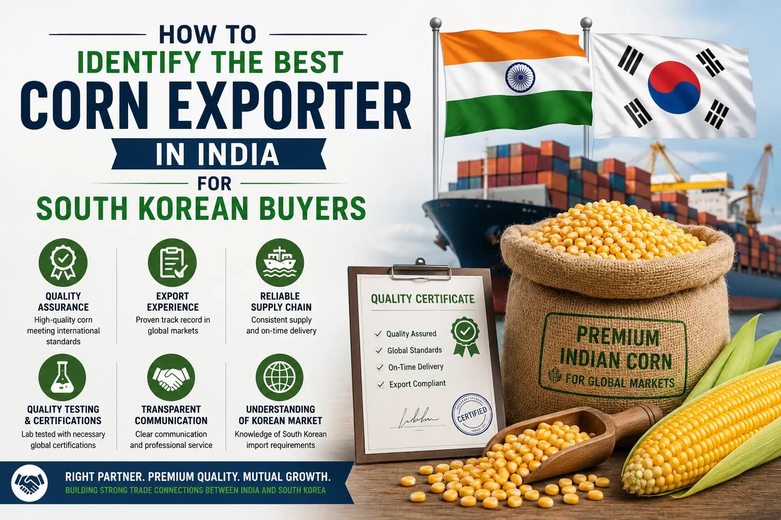 How to Identify the Best Corn Exporter in India for South Korean Buyers