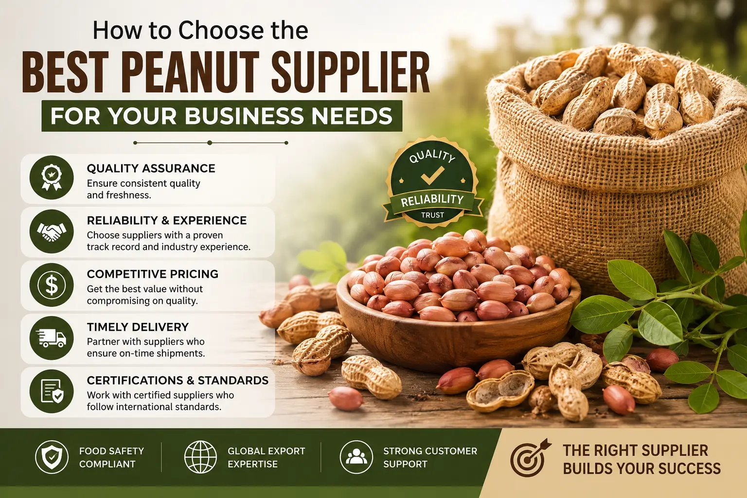 The Benefits of Sourcing Peanuts from Premium Suppliers