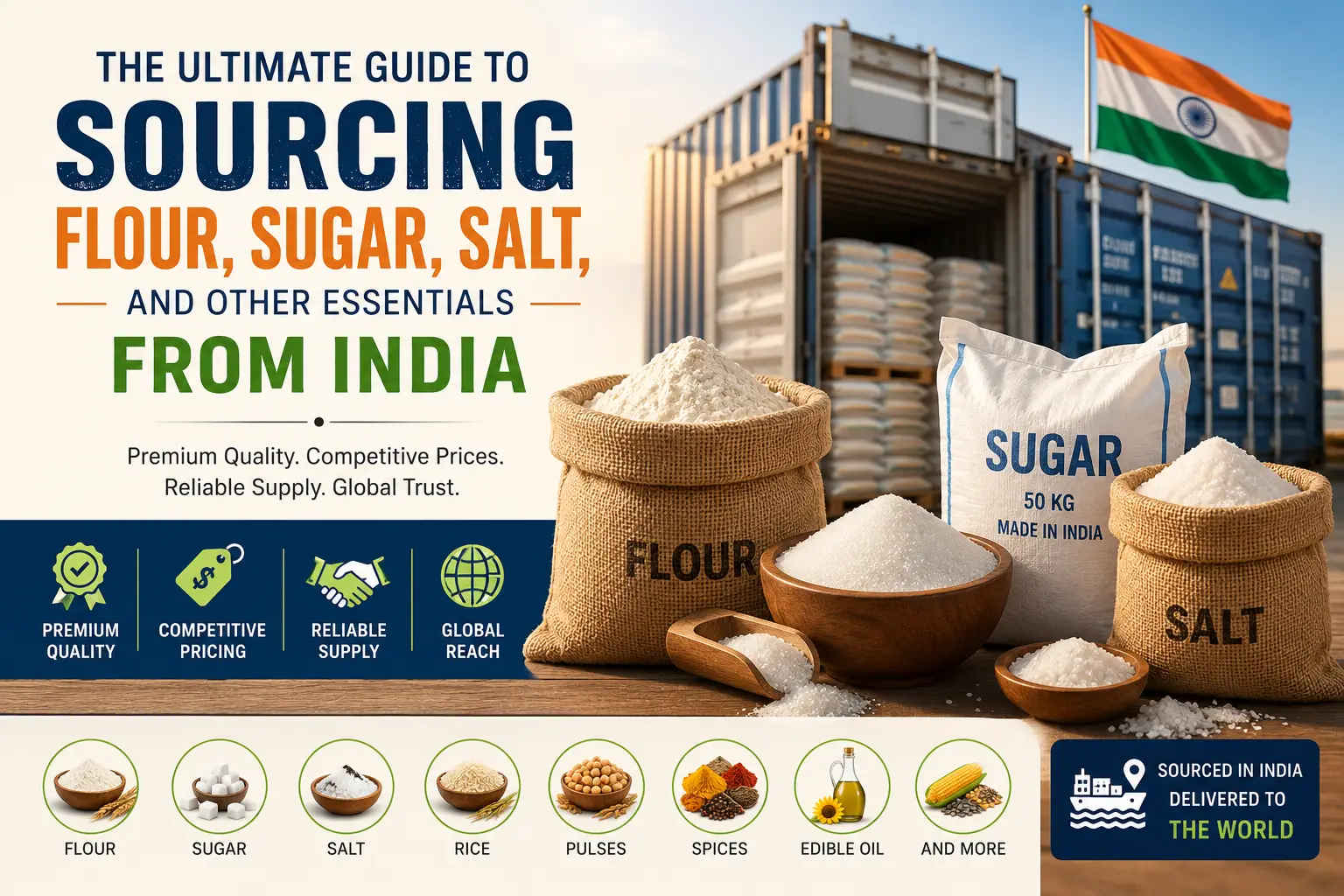 The Ultimate Guide to Sourcing Flour, Sugar, Salt, and Other Essentials from India