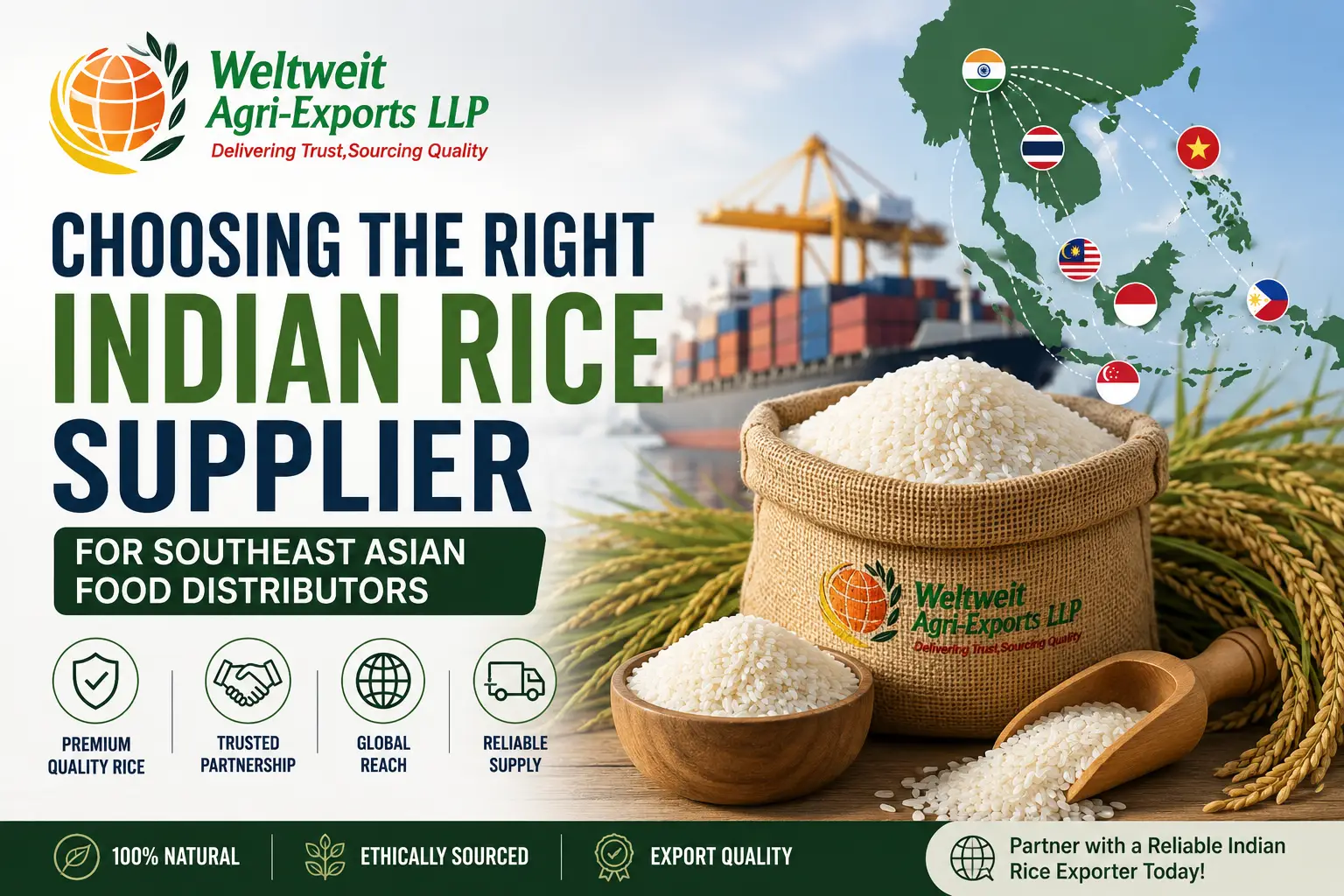 Choosing the Right Indian Rice Supplier for Southeast Asian Food Distributors